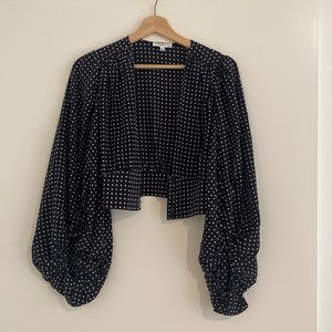 Equipment Polka Dot Bell Sleeve Blouse